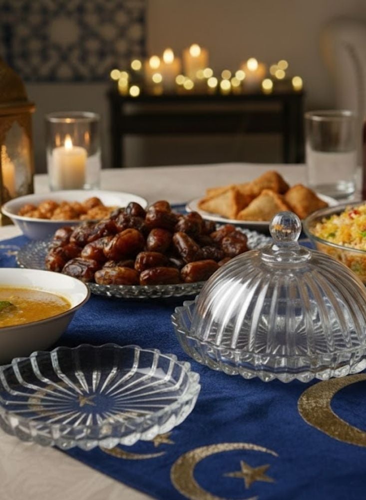 Premium Ribbed Glass Dessert Bowl with Matching Lid – 1 Pc Clear Serving Bowl for Sweets & Dry Fruits - Image 2